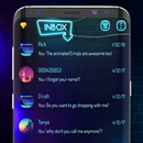 Dark Neon Messenger SMS Theme APK