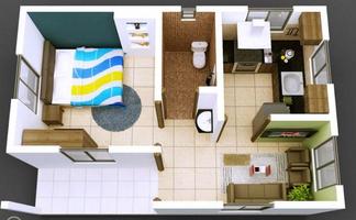 پوستر 3D Small House Design