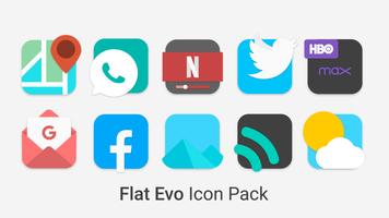 پوستر Flat Evo - Icon Pack