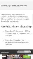 Learn Phonegap Tutorials تصوير الشاشة 2