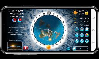 Flat Earth Sun & Moon Clock Affiche