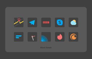 Black Sweet - Icon Pack اسکرین شاٹ 2