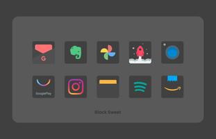 Black Sweet - Icon Pack پوسٹر