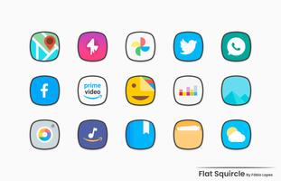 برنامه‌نما Flat Squircle - Icon Pack عکس از صفحه