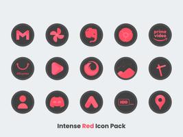 Intense Red - Icon Pack Affiche