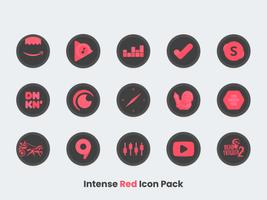 Intense Red - Icon Pack capture d'écran 2