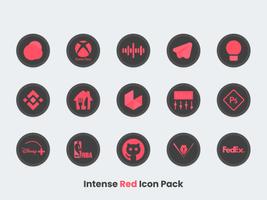 Intense Red - Icon Pack capture d'écran 3