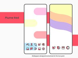 Plume Red - Icon Pack स्क्रीनशॉट 1