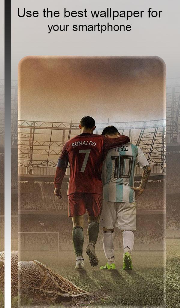 Đăng tải hình nền Ronaldo và Messi đầy mê hoặc trên màn hình điện thoại của bạn. Tận hưởng vẻ đẹp của những người hùng bóng đá trong bộ sưu tập hình nền độc đáo này.
