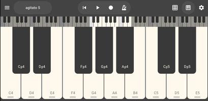 Piano Synth. Music Synthesizer Affiche