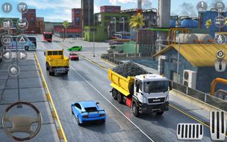City Cargo Truck Driving poster