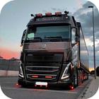 ikon truk euro nyata mengemudi 3D