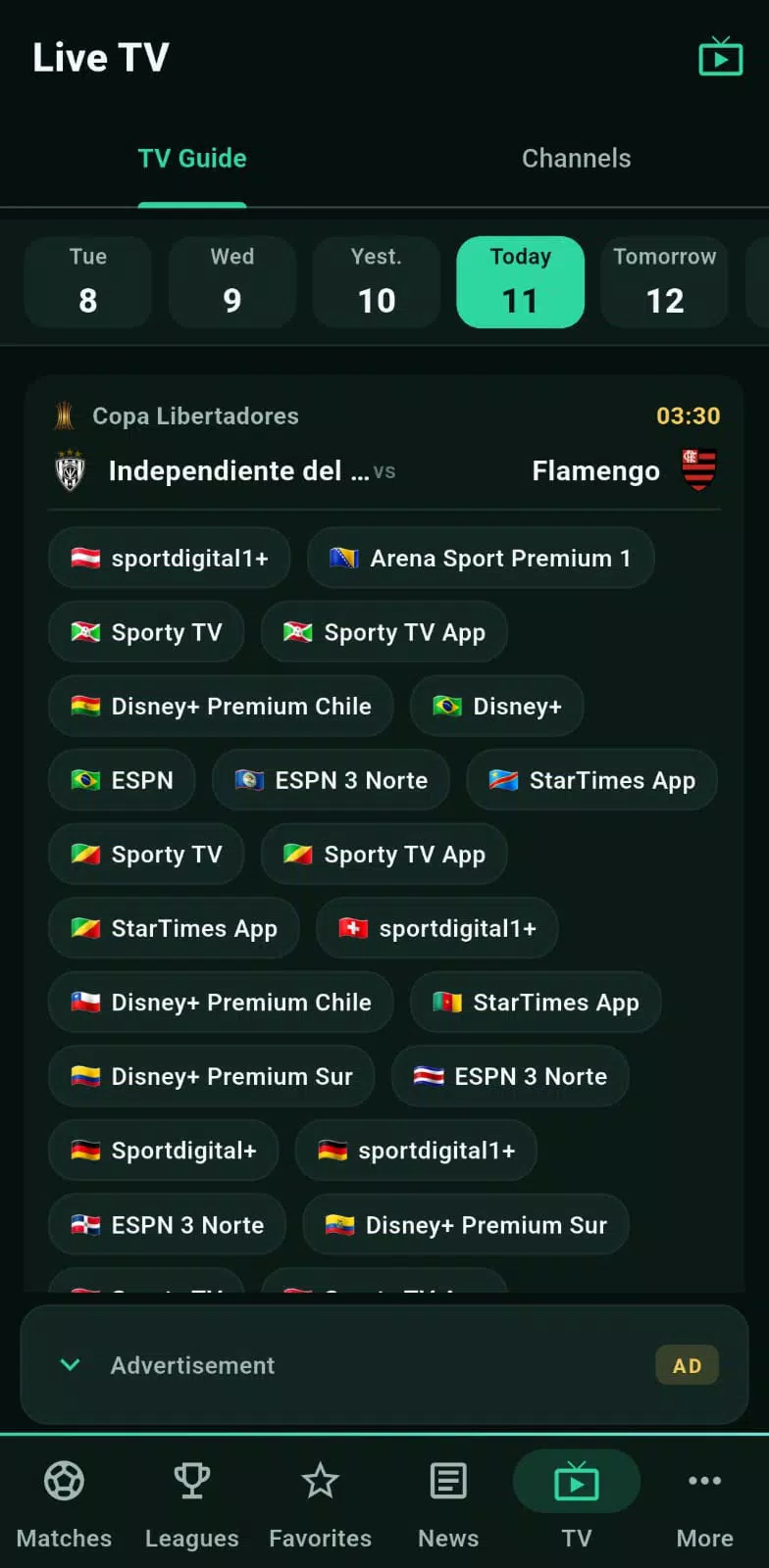Playfy TV: Live Football screenshot