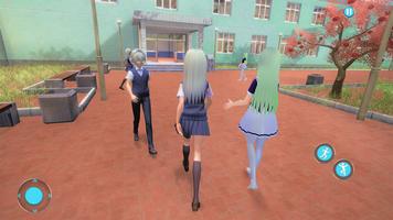Anime High School Girl Game 3D Affiche