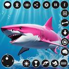 carreras de agua de tiburones icono