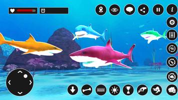 carreras de agua de tiburones Poster