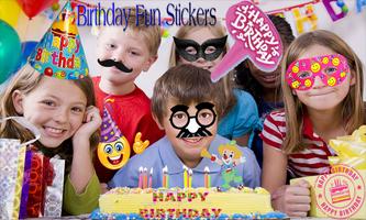 Birthday Fun Stickers Affiche