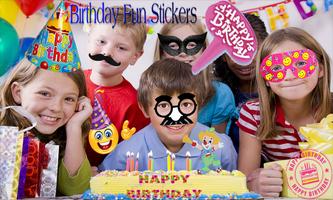 Birthday Fun Stickers Cartaz