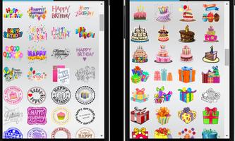 Birthday Fun Stickers syot layar 1