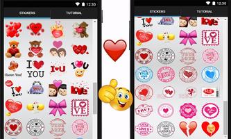 Love & Hearts Fun Stickers ảnh chụp màn hình 1