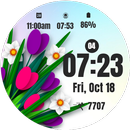 White Floral Spring Watch Face APK