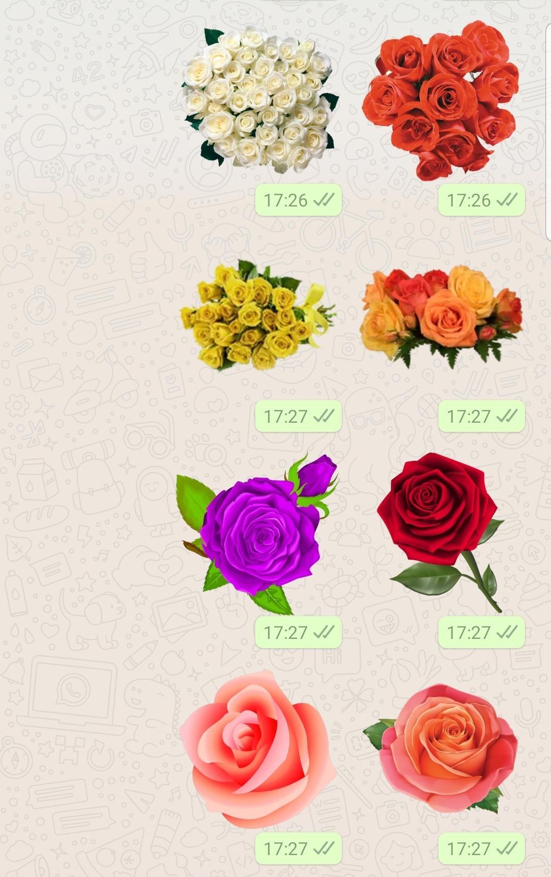 Стикеры цветы для телеграмм на фото 45