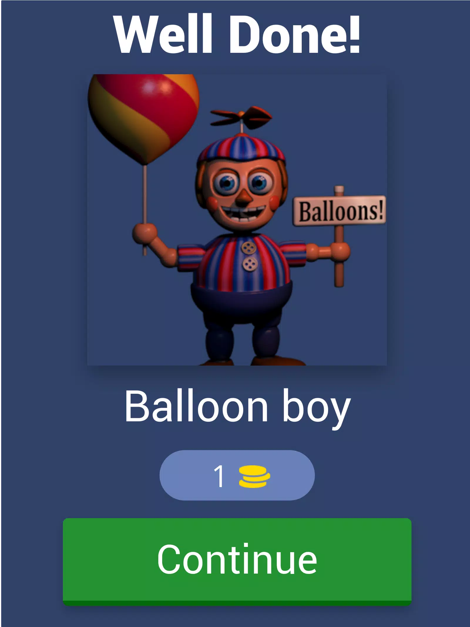 QUIZ FNAF/Nível Balloon Boy<- (muito facil)