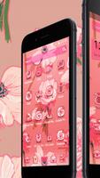 Motyw Pink Rose Flower plakat
