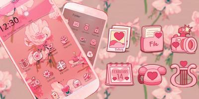 Motyw Pink Rose Flower screenshot 3
