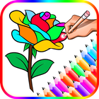 Flower Colour Drawing Book icône