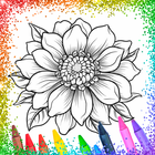 Glitter Flower Coloring Book иконка