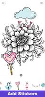Glitter Flower Coloring Book скриншот 1