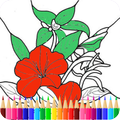 Flower coloring book