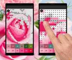 Coloring Flowers Pixel Art Game ภาพหน้าจอ 1