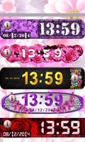 Flowers Clock Widget poster