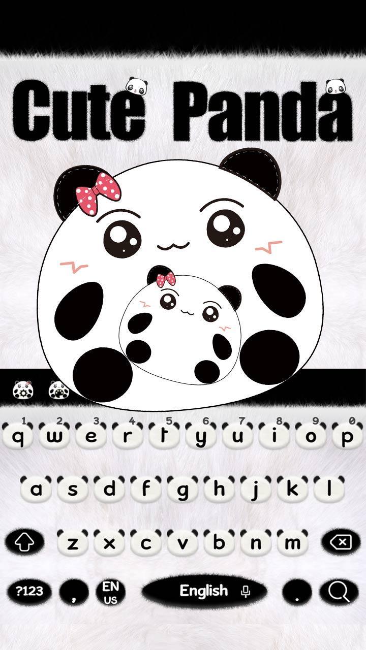 Android 用の かわいいパンダのキーボードのテーマ Cute Panda Apk をダウンロード
