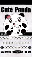 Mignon Panda clavier Theme Cute Panda Affiche
