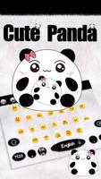 Fofa panda teclado tema Cute Panda imagem de tela 1