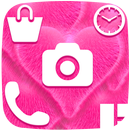 Flaumiges rosa Herzthema APK