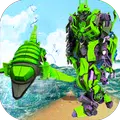 Futuristic Robot Dolphin City Battle - Robot Game