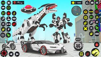 Dino Robot Car Transform Games plakat