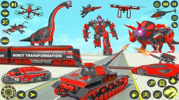 Dino Robot Car Transform Games syot layar 2