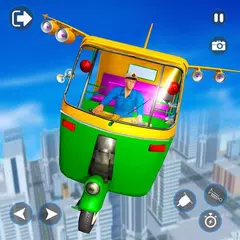 Скачать Flying Tuk Tuk Simulator:City Transport Games APK