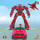Air Jet Robot Car Transform Bike War:New RobotGame