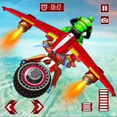 Скачать Flying Bike Transformation Robot APK