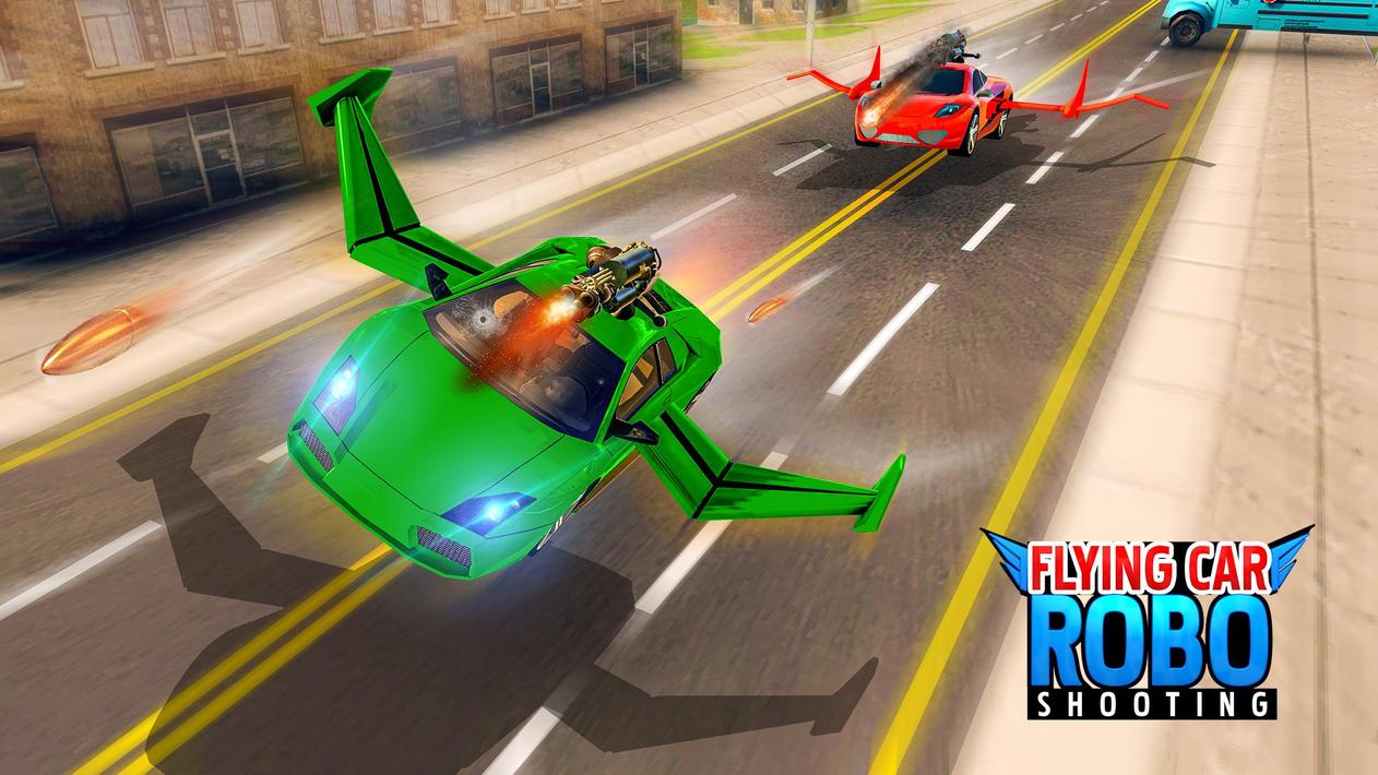 Flying Car Robot Games 3D poster