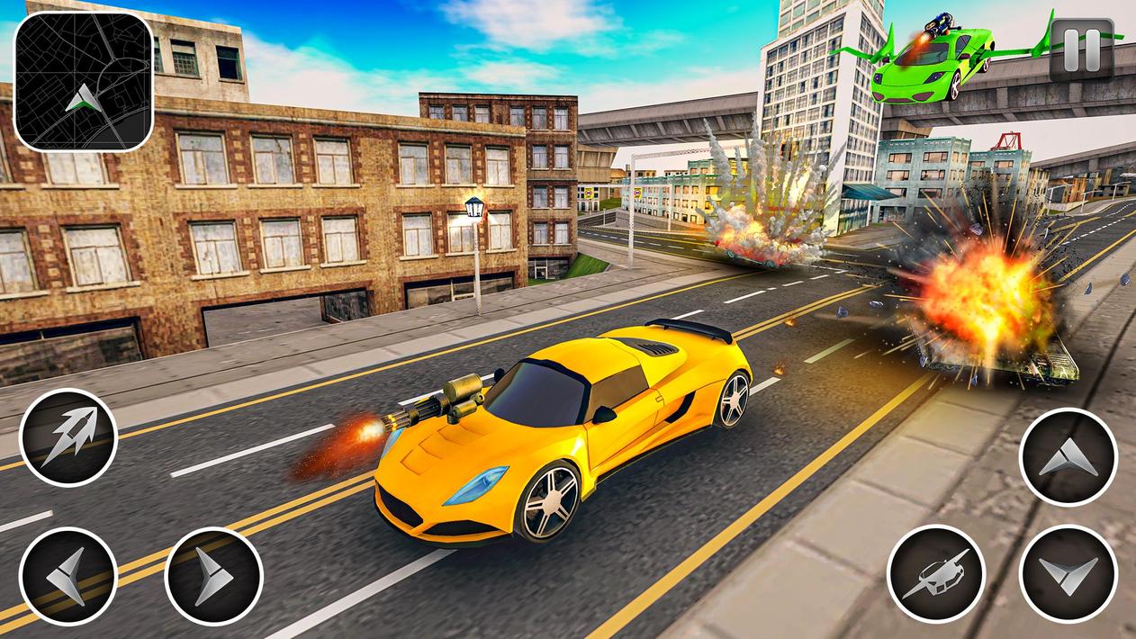 Flying Car Robot Games 3D screenshot 3