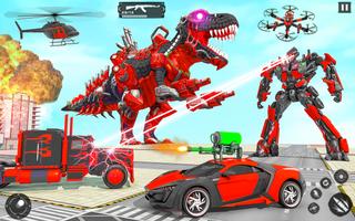 Dino Car Robot Transform Games Affiche