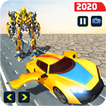 Flying car robot shooting games simulation 2020