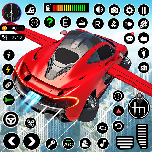 Flying Car Games 3D- Car Games